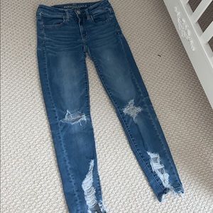 American Eagle Next level stretch distressed jeans